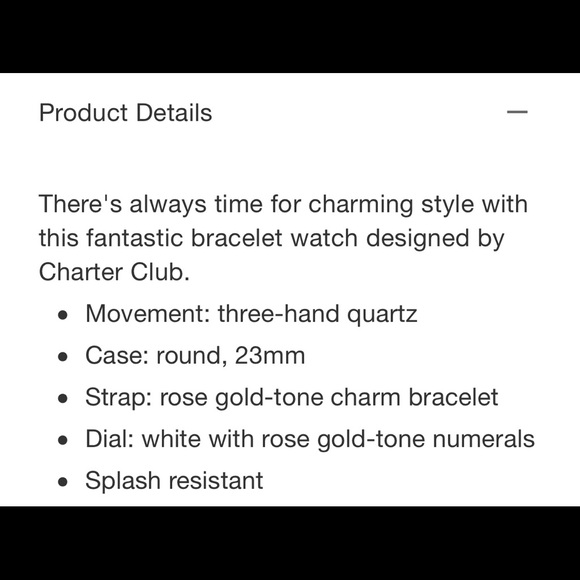 🆕⌚️ Charm Bracelet Watch ROSE GOLD 23mm - Picture 5 of 8